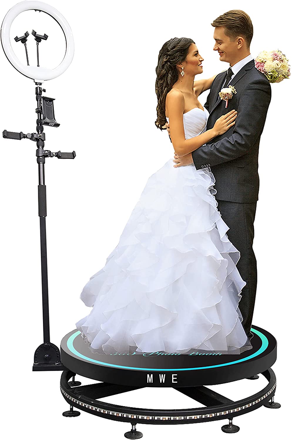 Máquina de cabina de fotos de 360 grados con rotación automática de cámara  lenta, plataforma de rotación de 360 grados, cabina de cámara para bodas